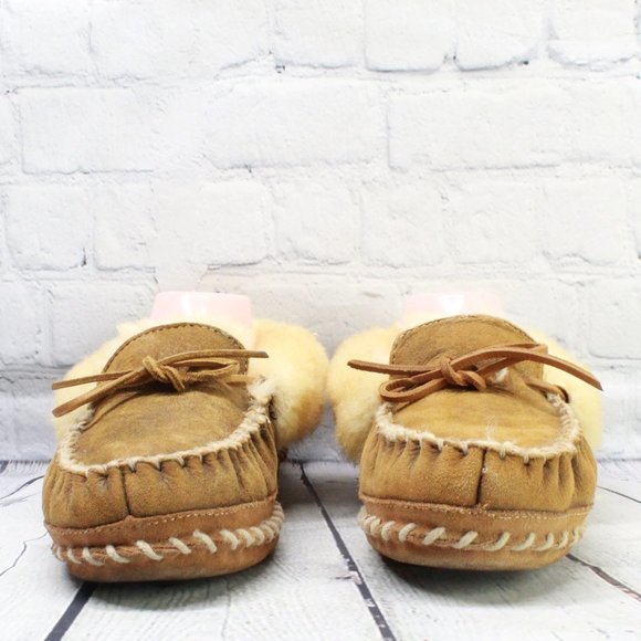 LL BEAN Lined Wicked Good Moccasin Slippers Sz 9 - Picture 4 of 9